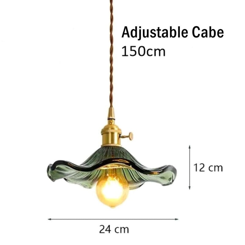 Luxury Vintage Floral Pendant Chandelier – Retro Glass Stone Design