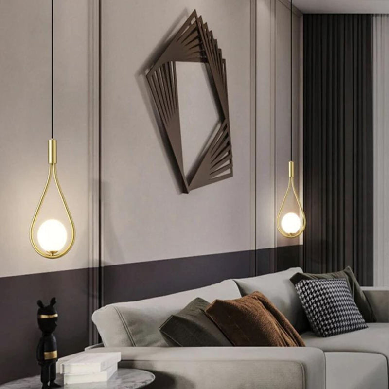 Sphere Crystal LED Pendant Light – Luxury Glass Drop Design