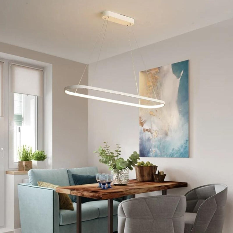 Lustre Pendente Vallbona com Controle Remoto para Cozinha Balcão Lustre - 0018 Conceito Branco