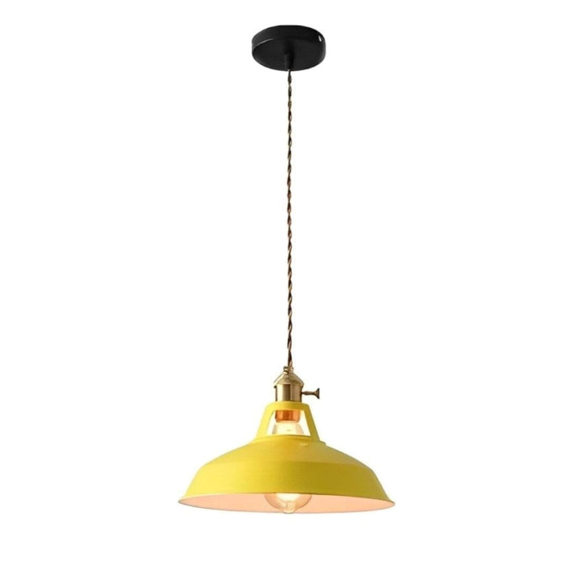 Lustre Pendente Vintage Lighting Macaron Pendente - 0041 Conceito Amarelo