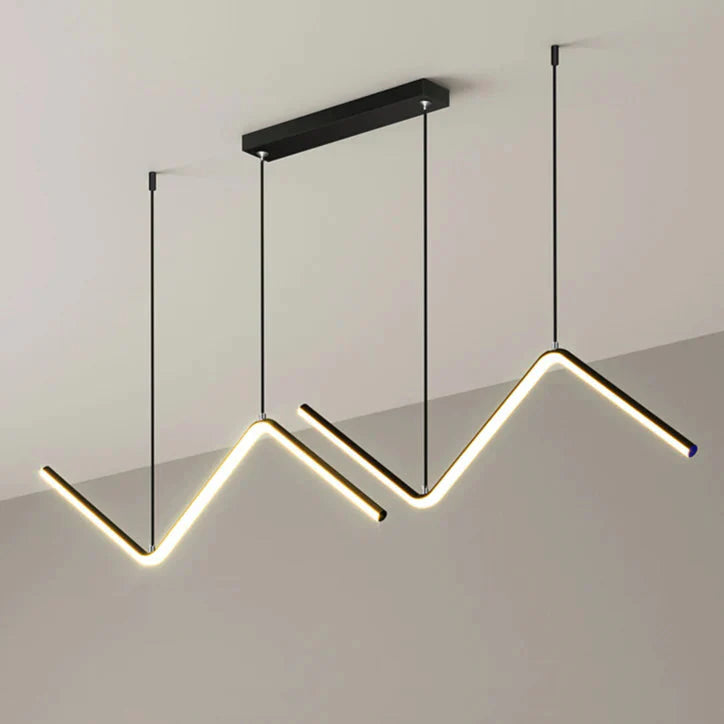 Lustre Pendente Wave Line Led luzes projeto-150