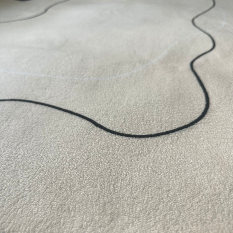 Tapete Decorativo Orgânico Abstrato Irregular Minimalista - Lux Comfort Tapete - 0006 Conceito