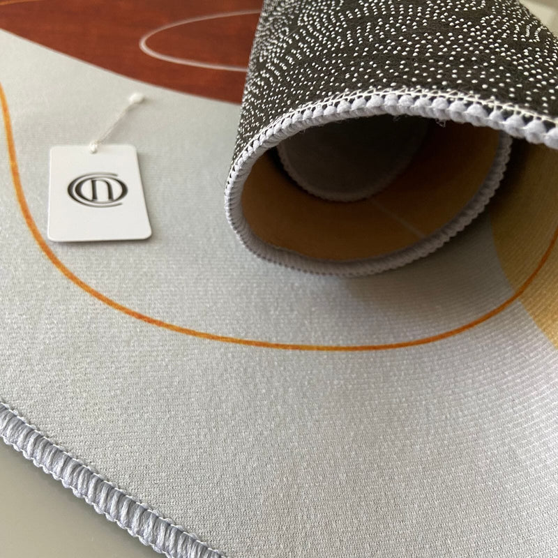 Tapete Decorativo Orgânico Abstrato Irregular para Sala - Gemas Tapete - 0014 Conceito