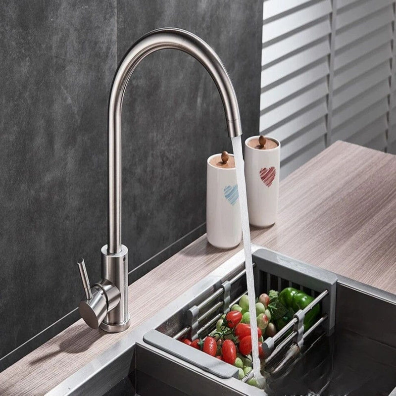 Torneira Arco Alto Giratória - Monocomando Água Quente e Fria ### Conceito Cromado