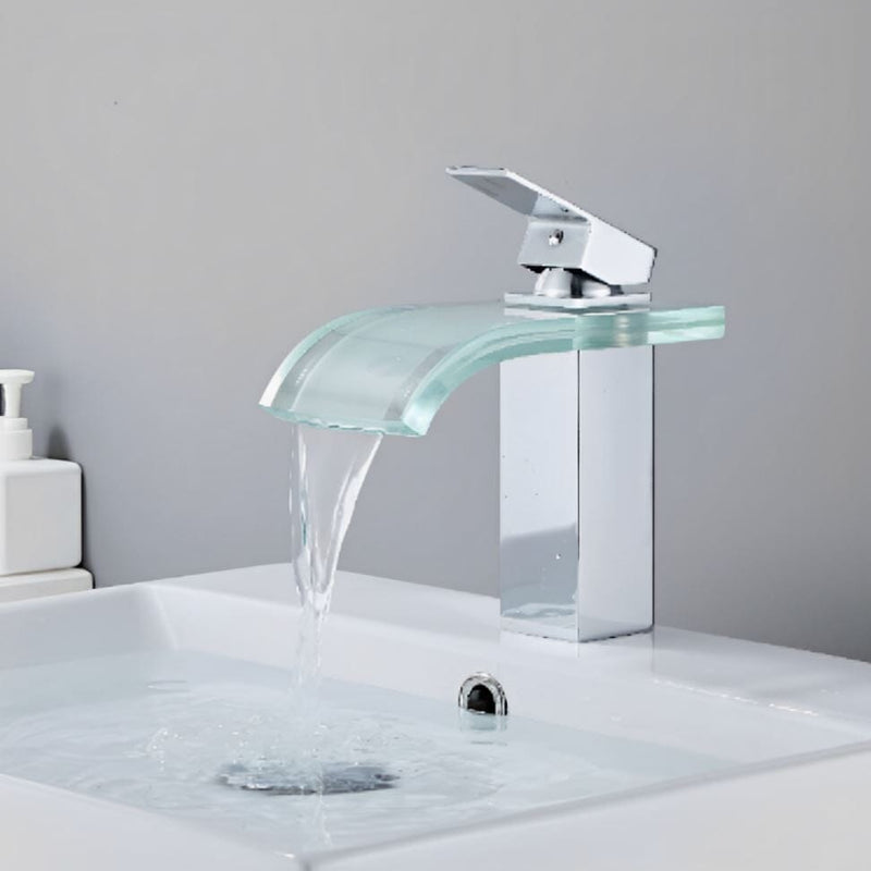 Torneira Luxuosa Riffle Glass - Monocomando para Lavabo Conceito