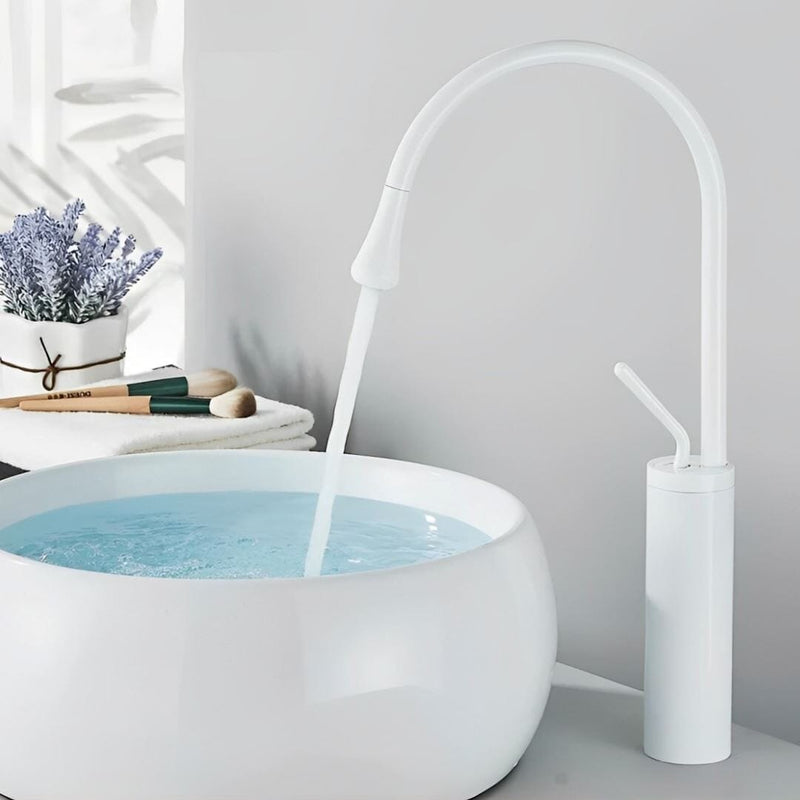 Torneira Minimalista Moderna Soft Room TorneiraLavabo - 0018 YuDome Branco