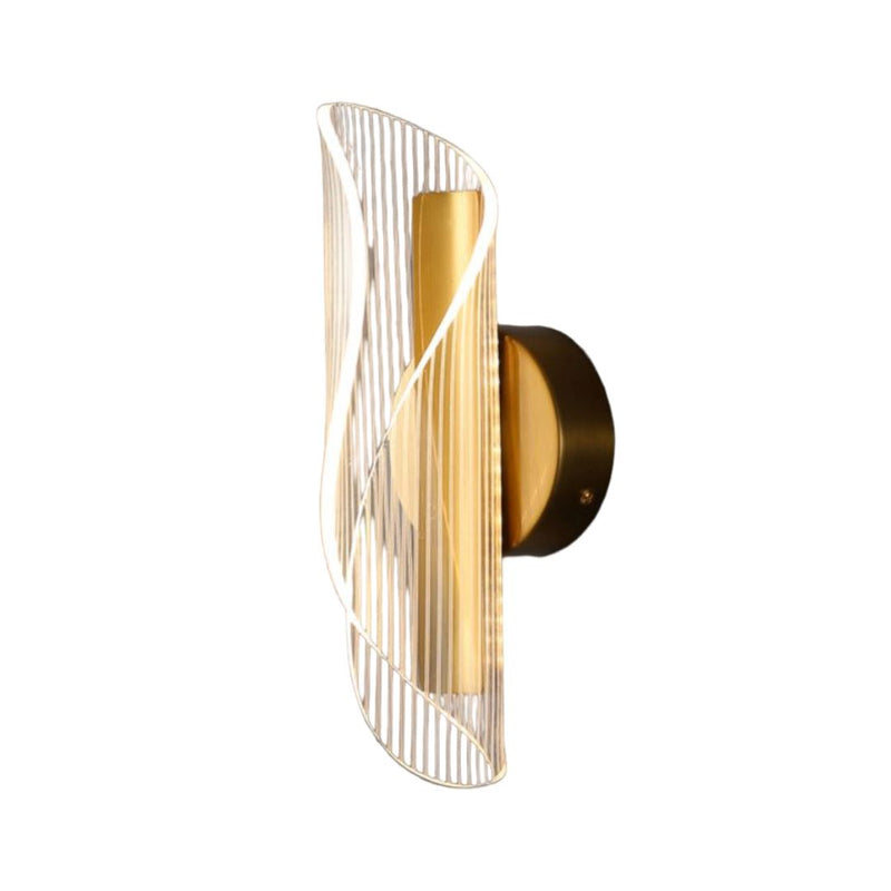 Klan Gold Wall Lamp – Modern Acrylic LED Sconce