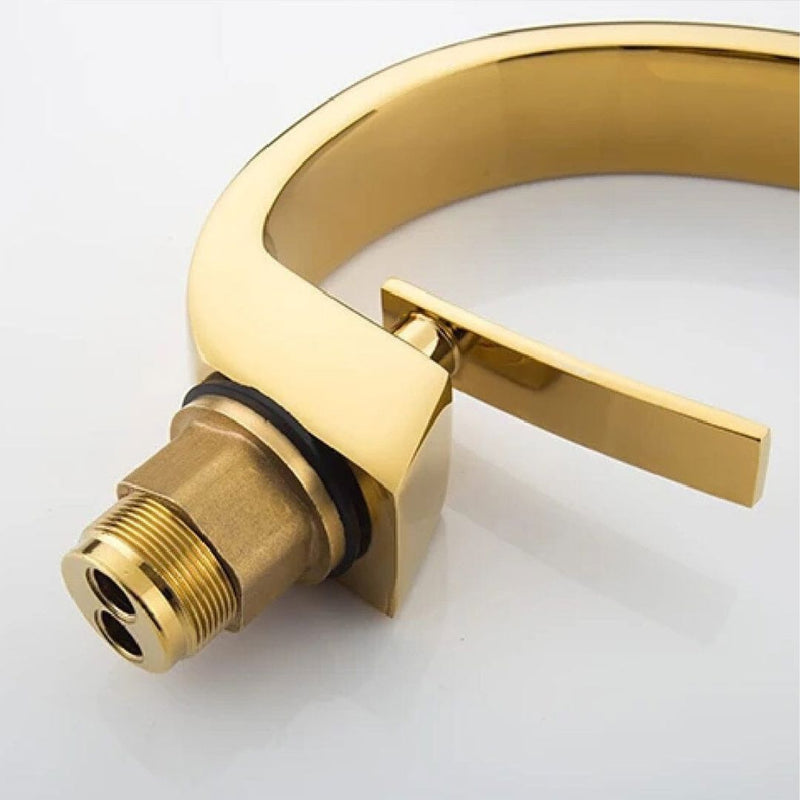 Minimalist Classic Wave Mixer Tap – Single Handle Hot & Cold Water