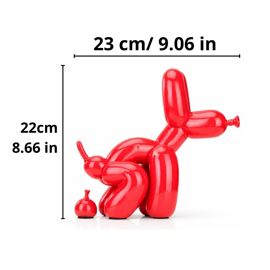 Doggy Poo Balloon Dog Sculpture 9inx8.6in