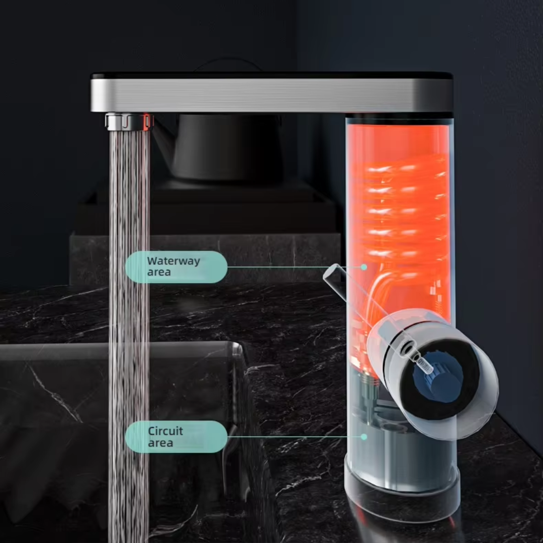 ThermoFlex Electric Faucet with Touch LED Display – 220V Instant Hot Water Tap