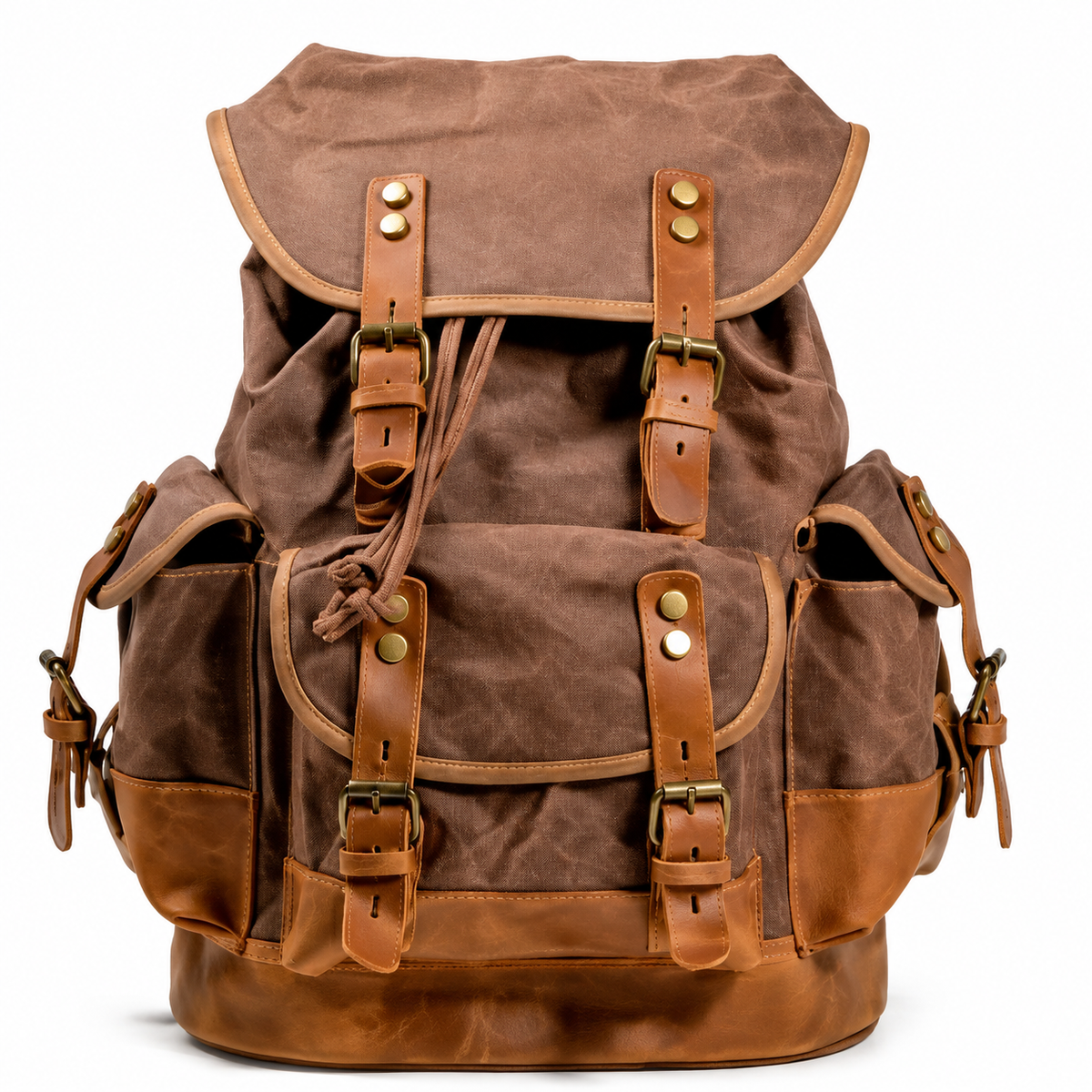 Vintage Men’s Canvas Backpack – Large Capacity for Travel and Outdoor Activities