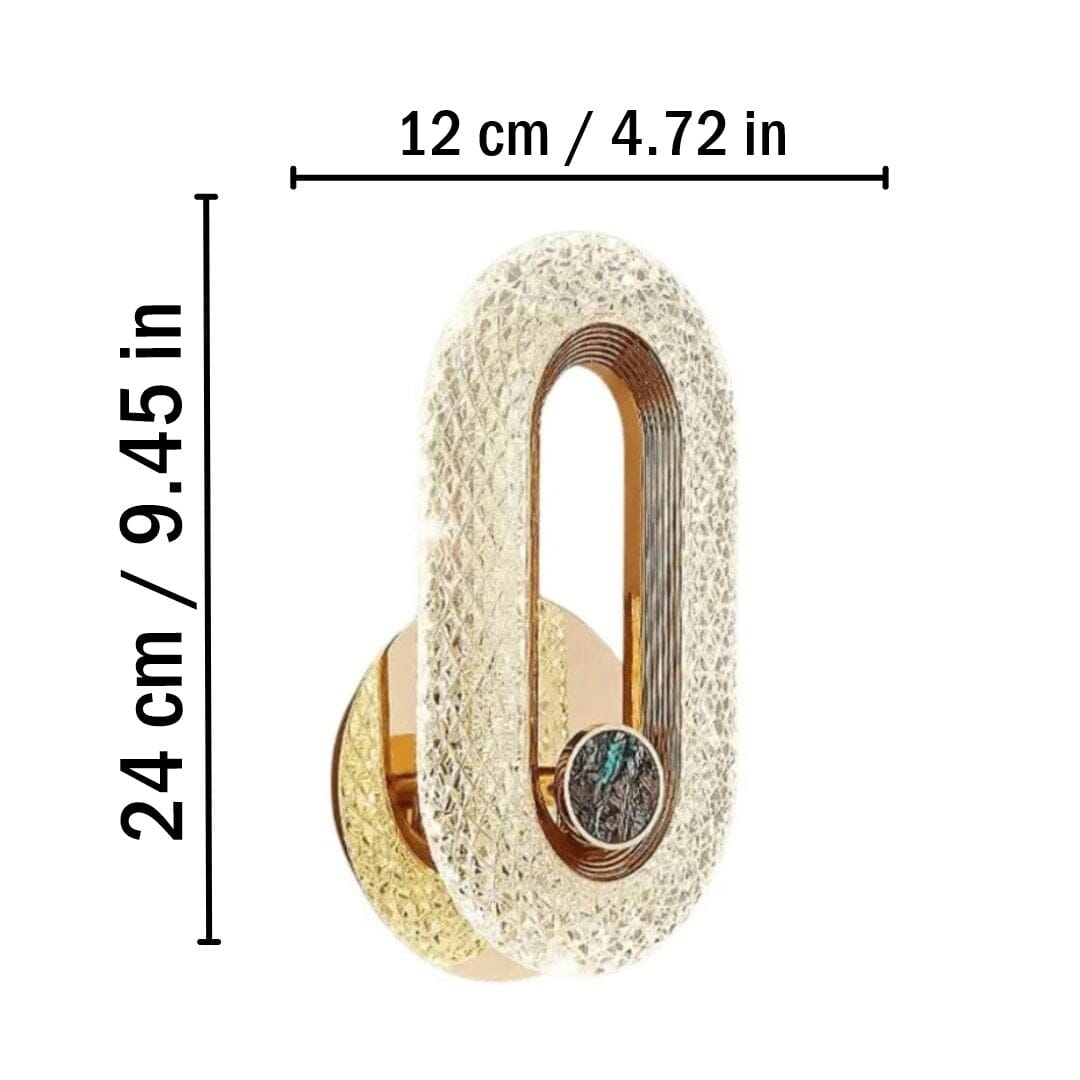 Luxury Oval Crystal Wall Lamp