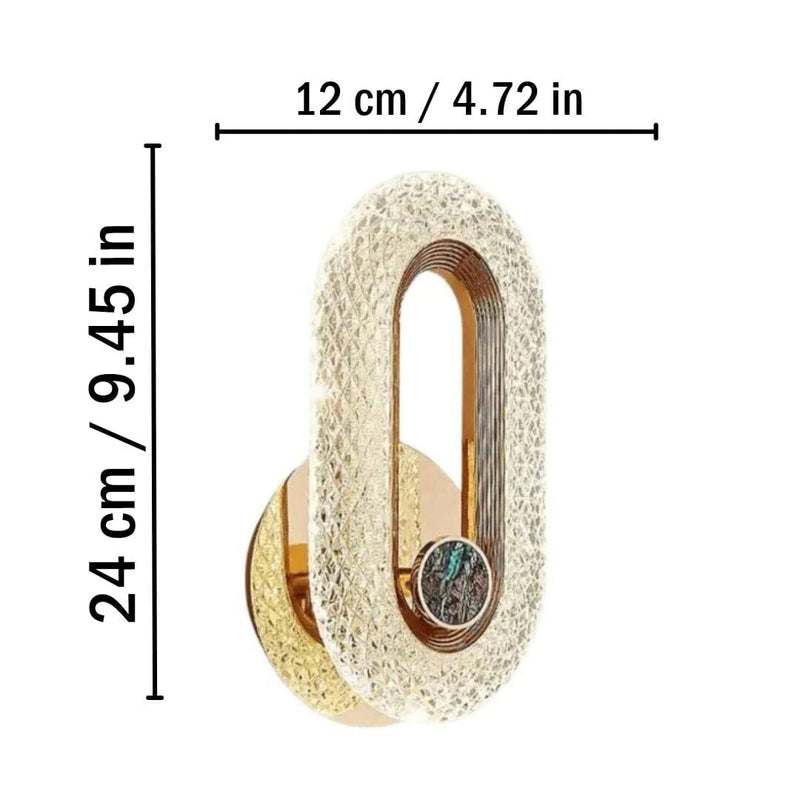 Luxury Oval Crystal Wall Lamp