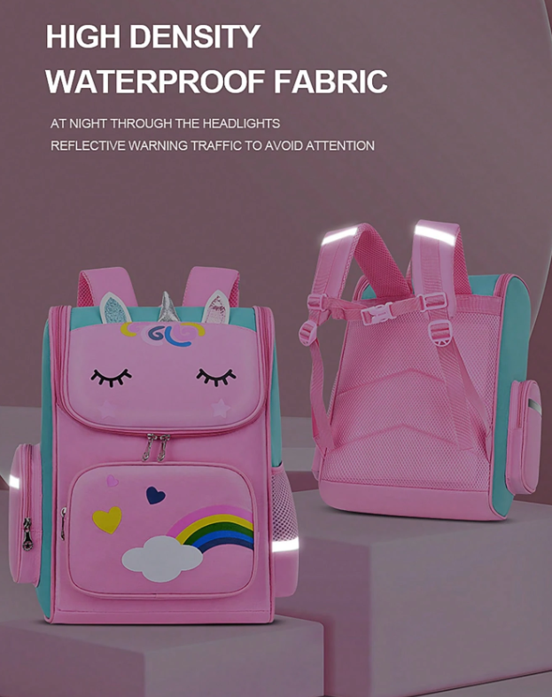 Unicorn Wheeled Backpack With Wheels Rolling For Kids