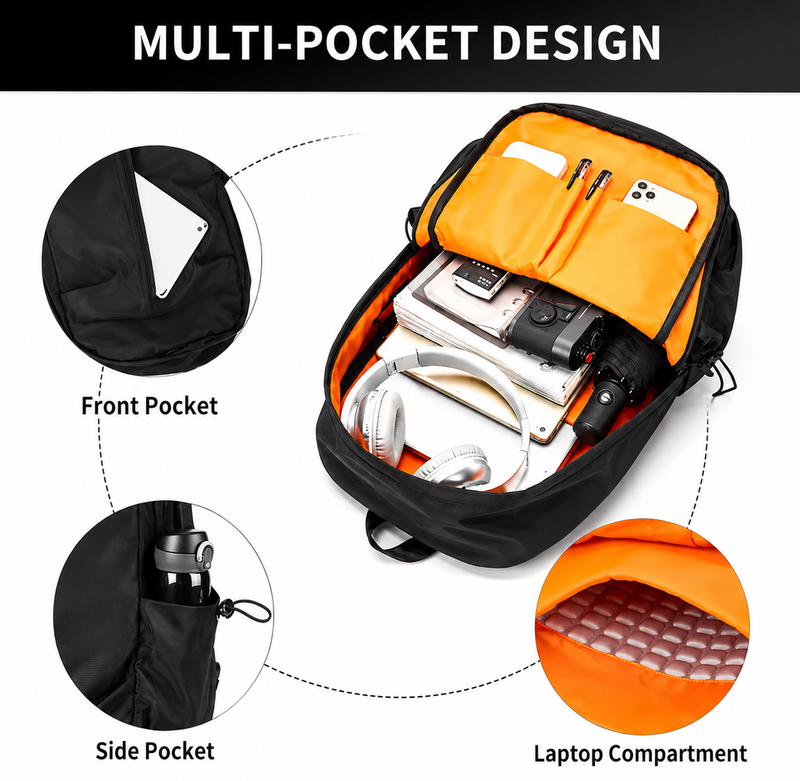 Waterproof Travel Carry-On Backpack – Lightweight Laptop Daypack for Men & Women (Hiking & College)