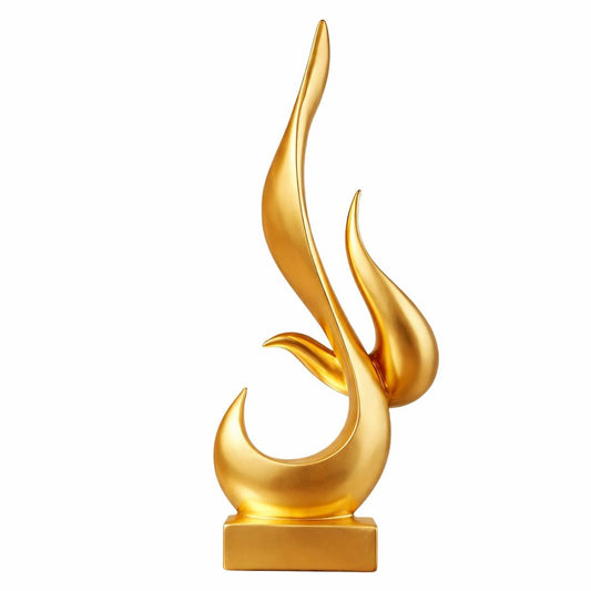 Abstract Sculpture Art Flame Decor