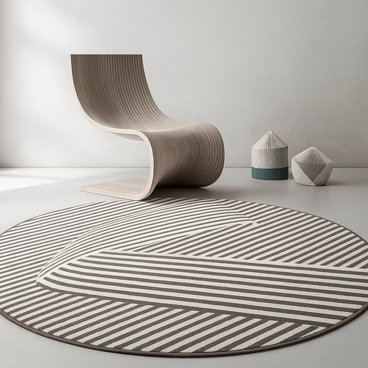 Organic Round Decorative Rug – Trace