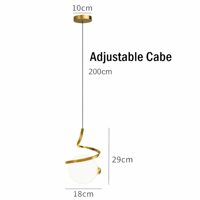 Orbit Spiral LED Pendant Light