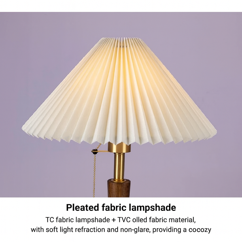 Retro Vienna Pleated Table Lamp 18.5in