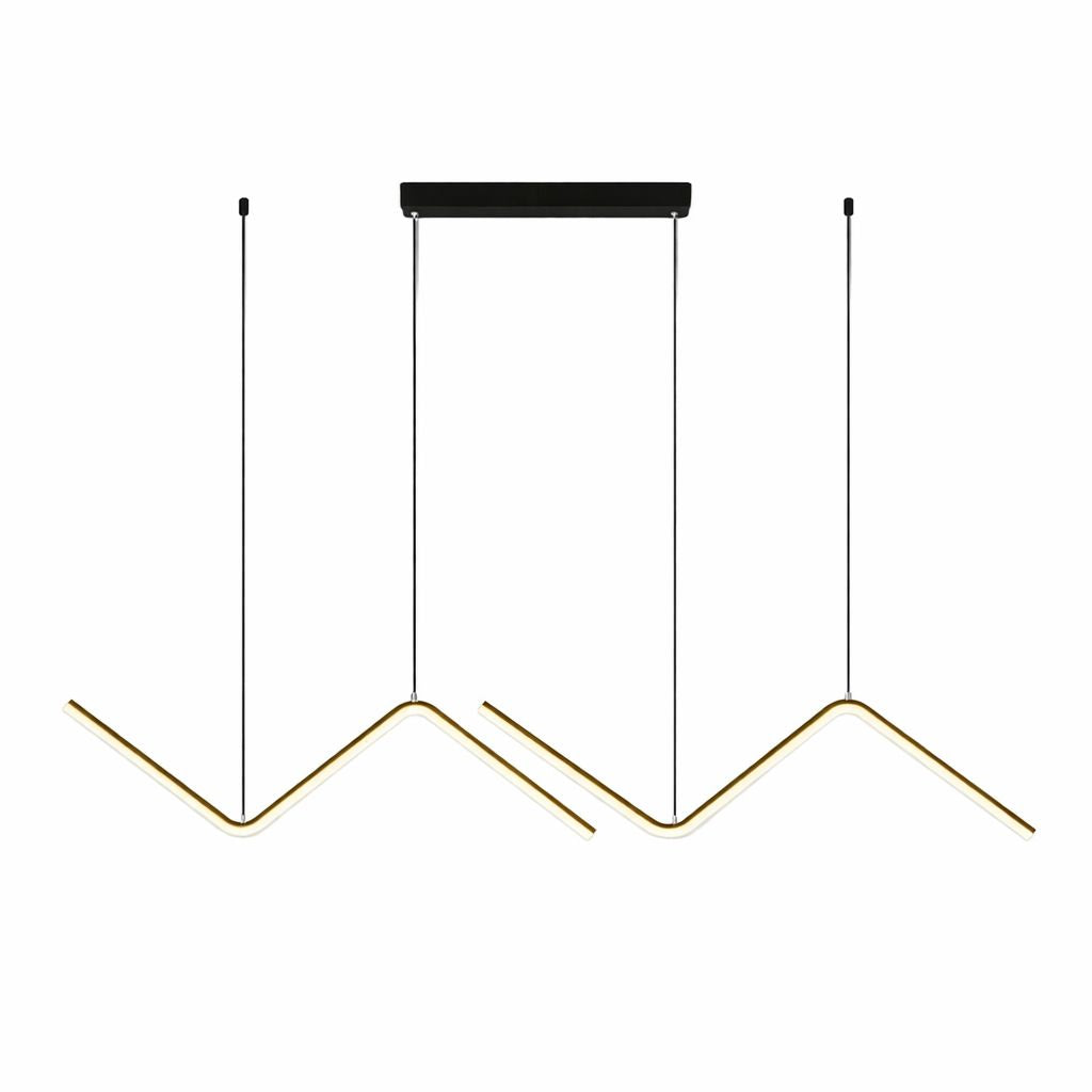 Minimalist Wave Line LED Pendant Light – 35.4 in Modern Hanging Chandelier