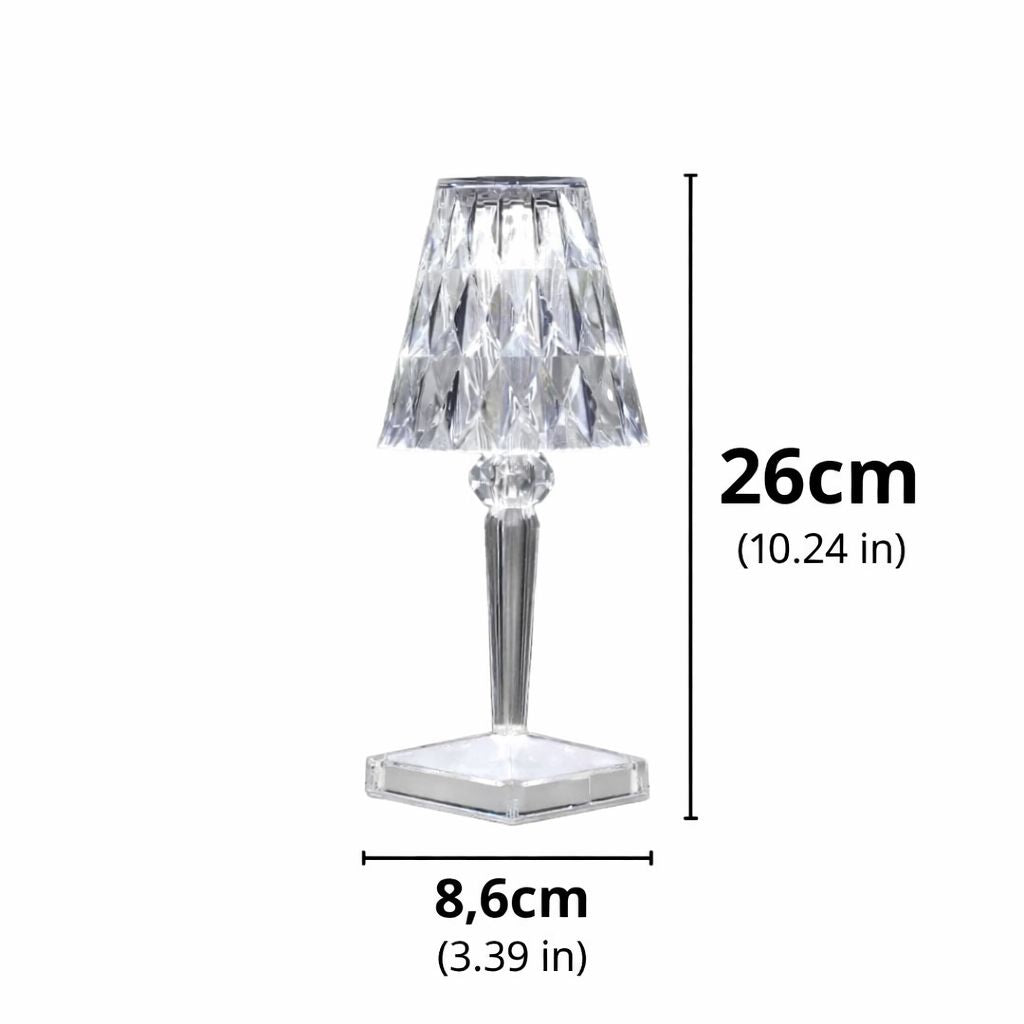 Vintage Crystal Touch LED Table Lamp – 16 Colours Wireless