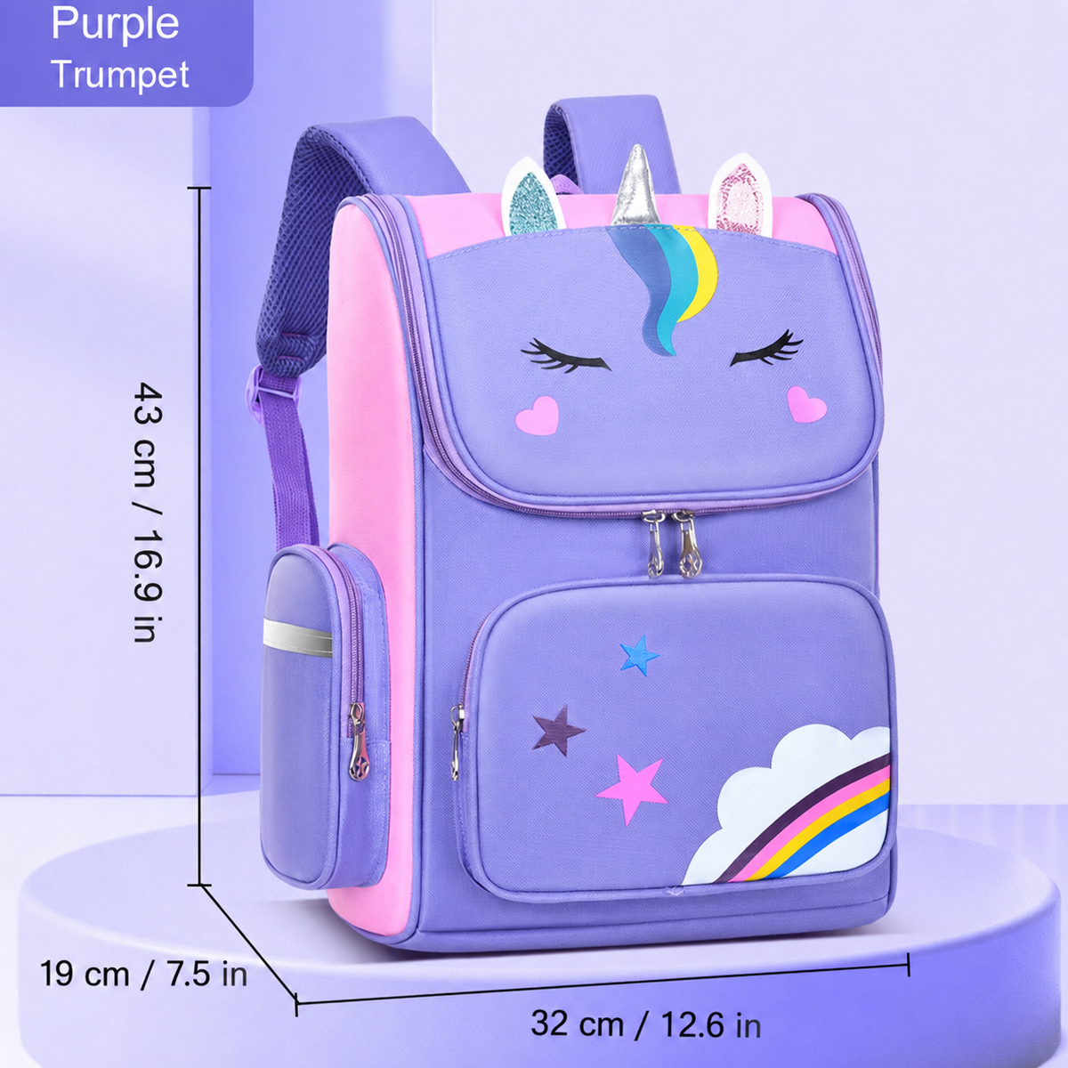 Unicorn Wheeled Backpack With Wheels Rolling For Kids