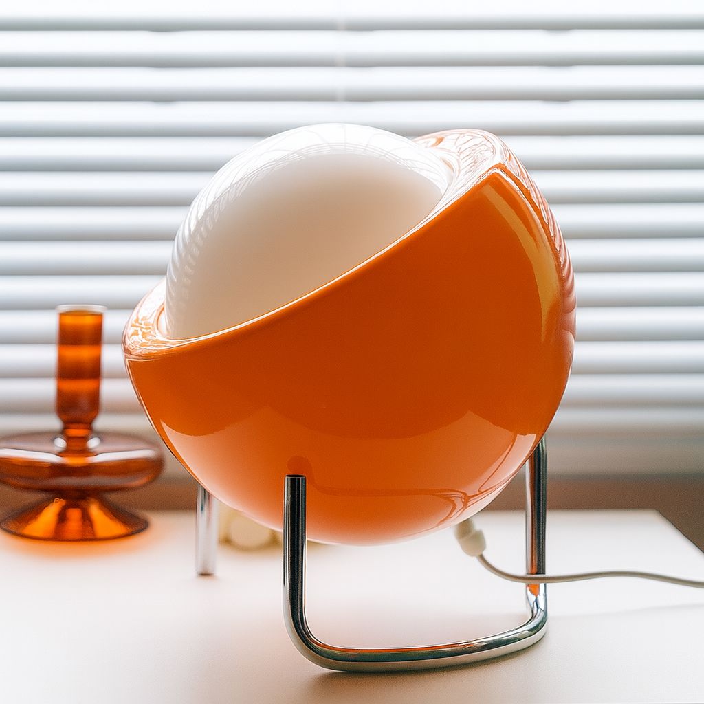 Optics Glass & Metal Table Lamp