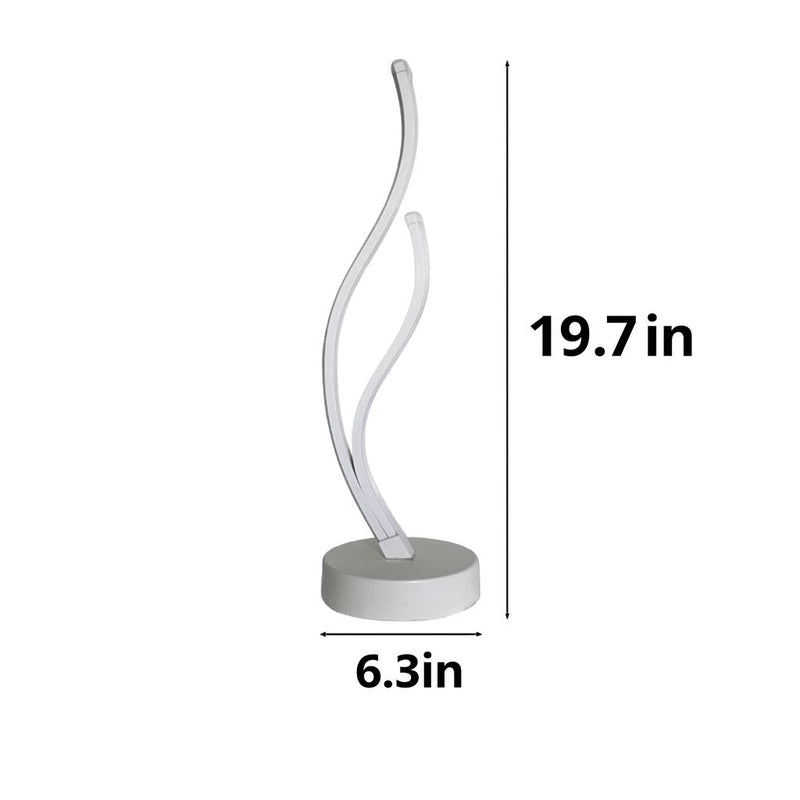 Ivar 20" Spiral LED Table Lamp – Modern Desk & Bedside Ligh