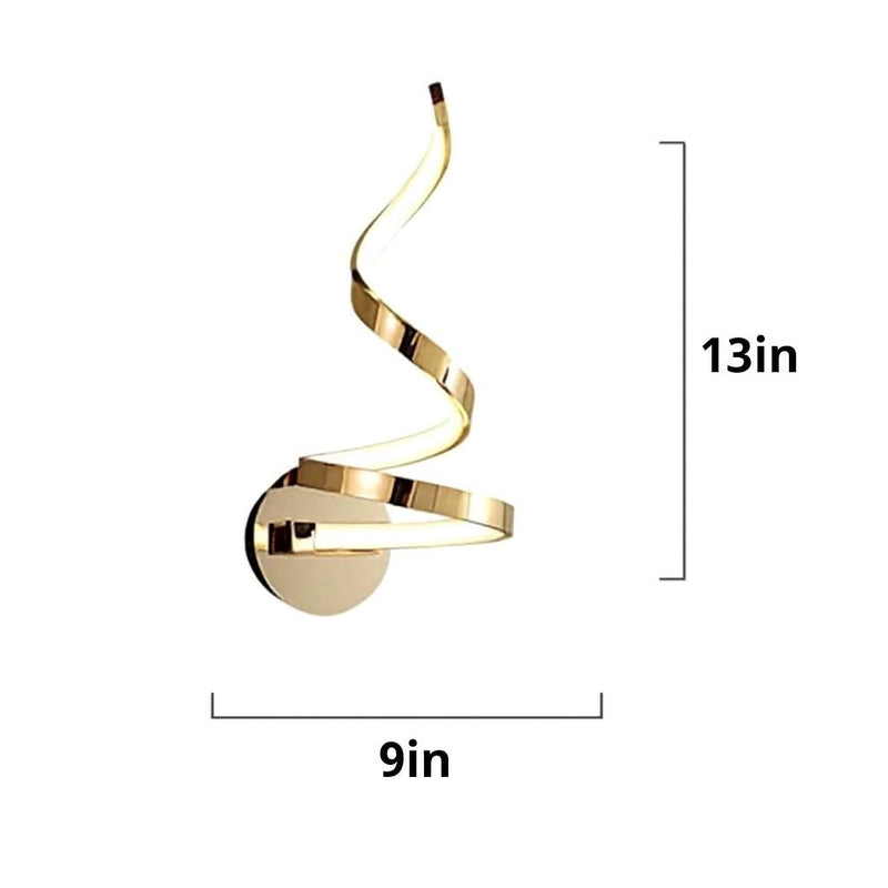 Luxury Minimalist Spiral LED Wall Sconce – Modern Wall Light Fixture