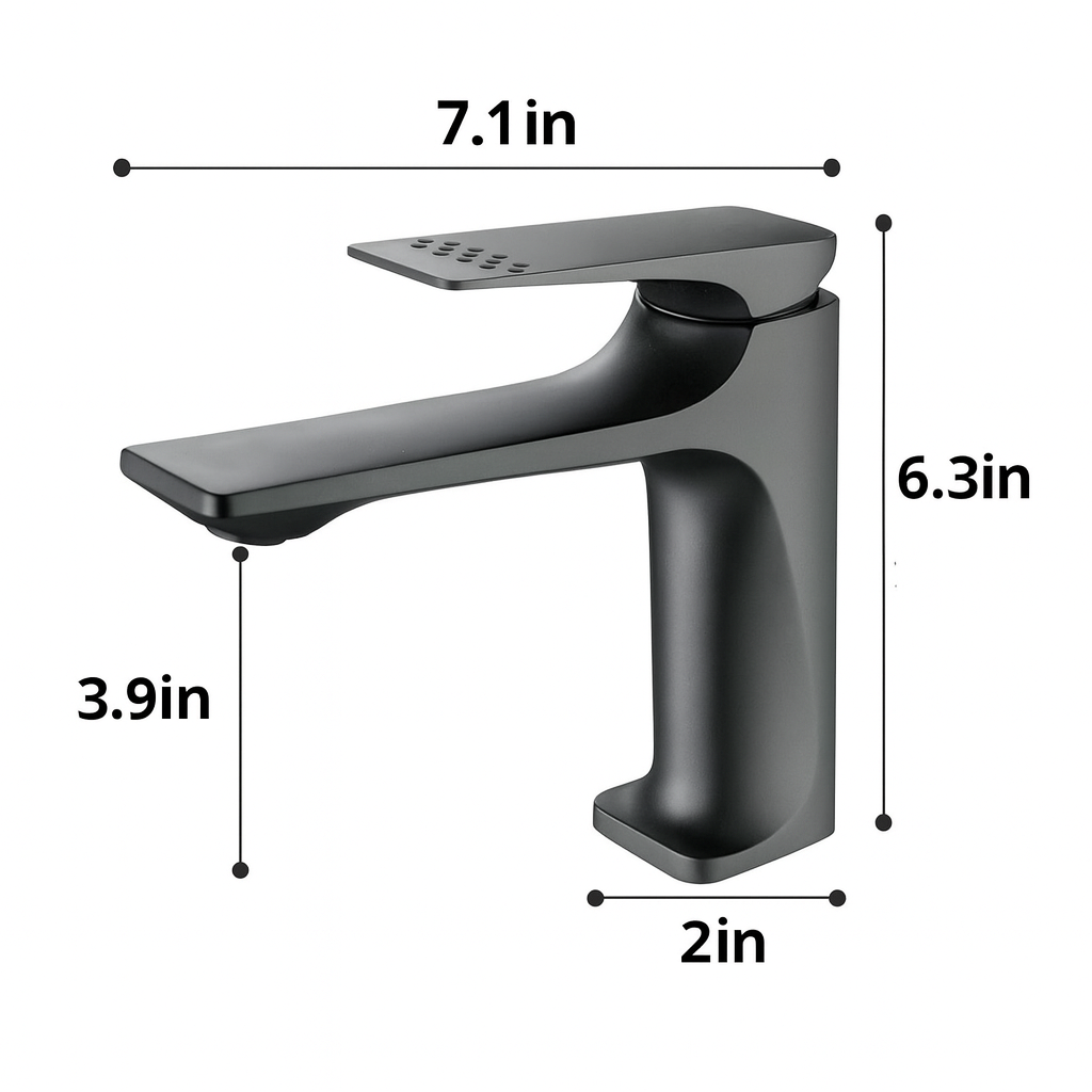 Brushed Classic Diamond Bathroom Faucet – Timeless Elegance & Durability