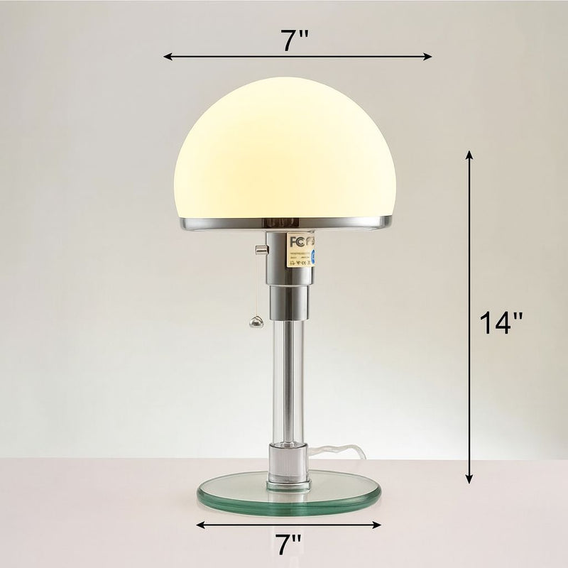 Orby Glass Table Lamp – Modern Bedside Light 14in