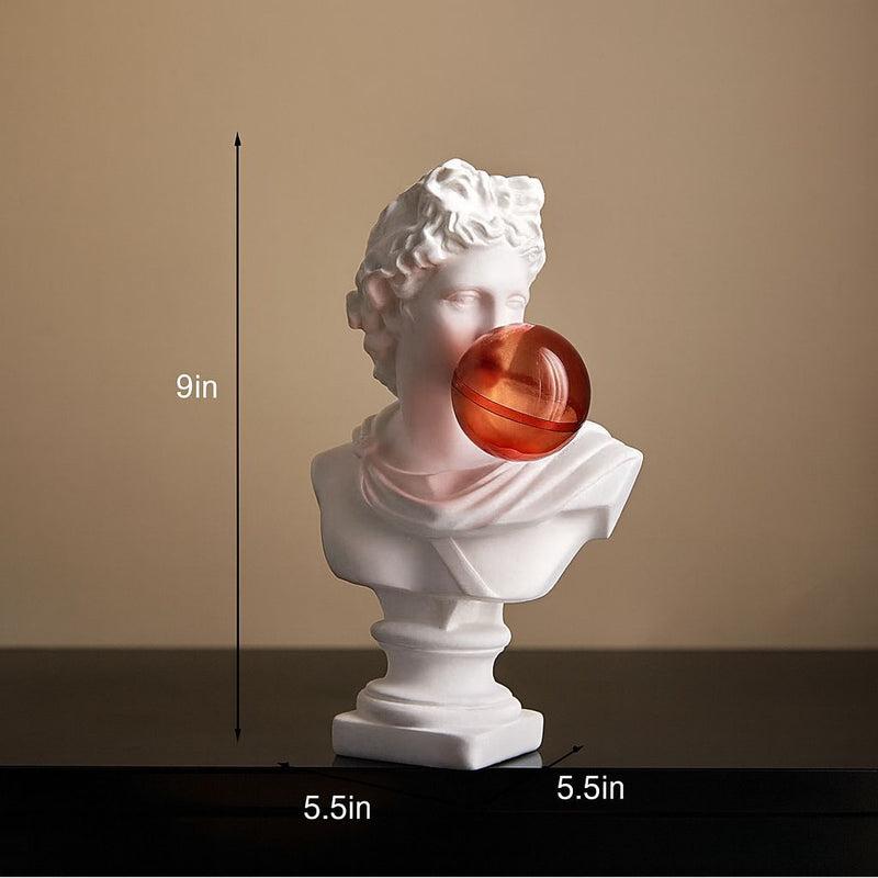 Creative Greek Michelangelo David Bubblegum Sculpture
