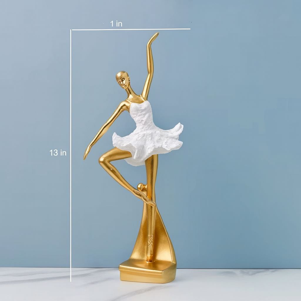 Golden Resin Ballerina Sculptures – Ballet Grace Collection