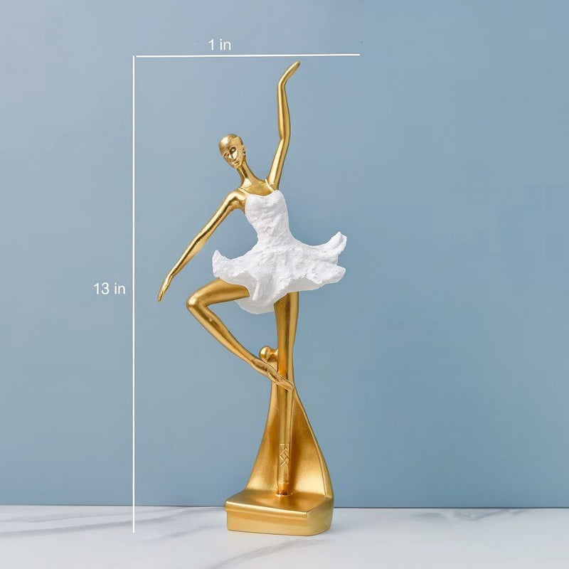 Golden Resin Ballerina Sculptures – Ballet Grace Collection