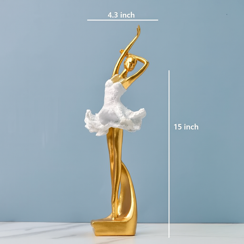 Golden Resin Ballerina Sculptures – Ballet Grace Collection