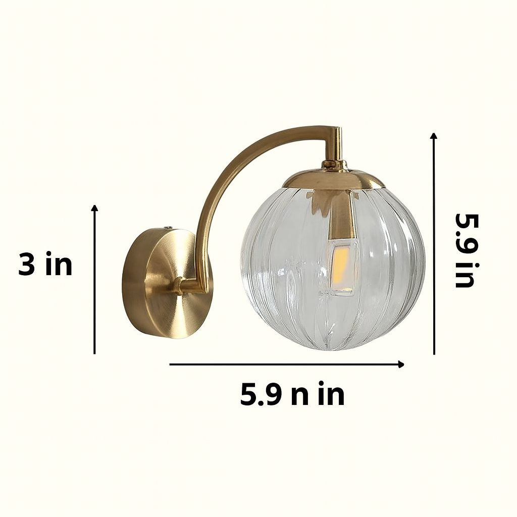 Elegance Orb Glass Wall Lamp – Modern Luxury LED Sconce