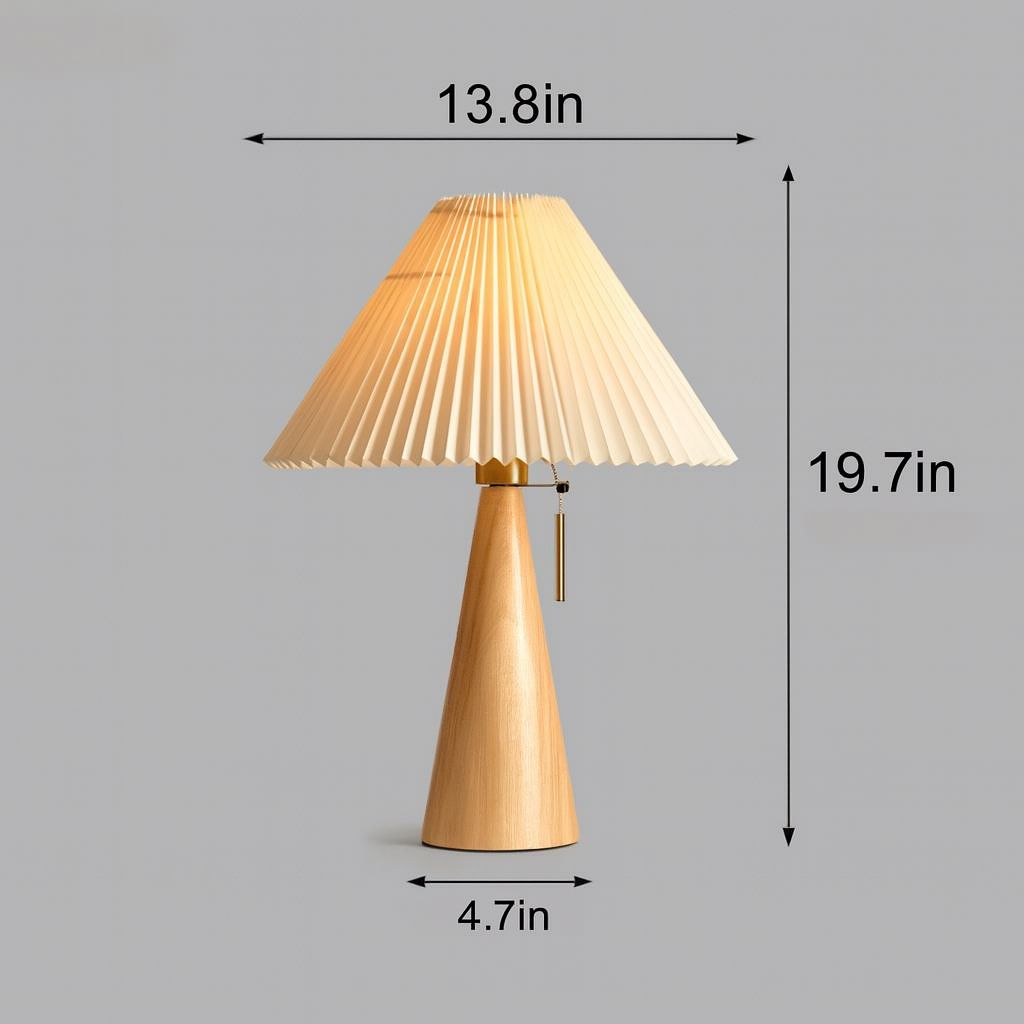 Plissé Table Lamp – 19.7 Inch Modern Pleated Bedside Light