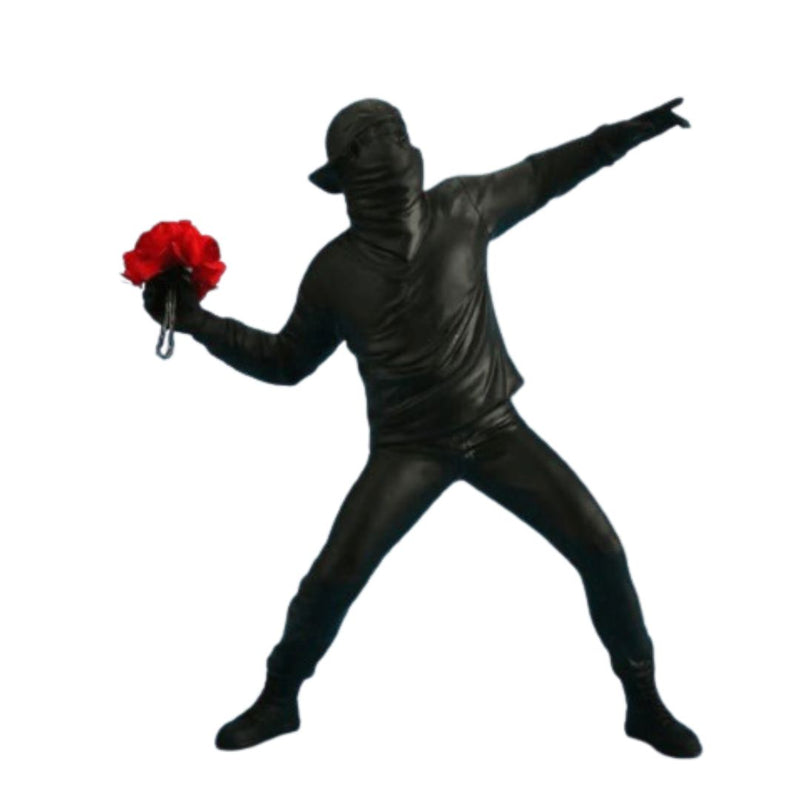 Creative Banksy Flower Thrower Sculpture