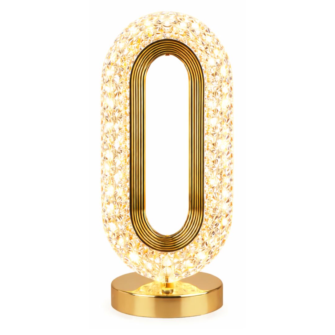 Luxury Oval Crystal Table Lamp
