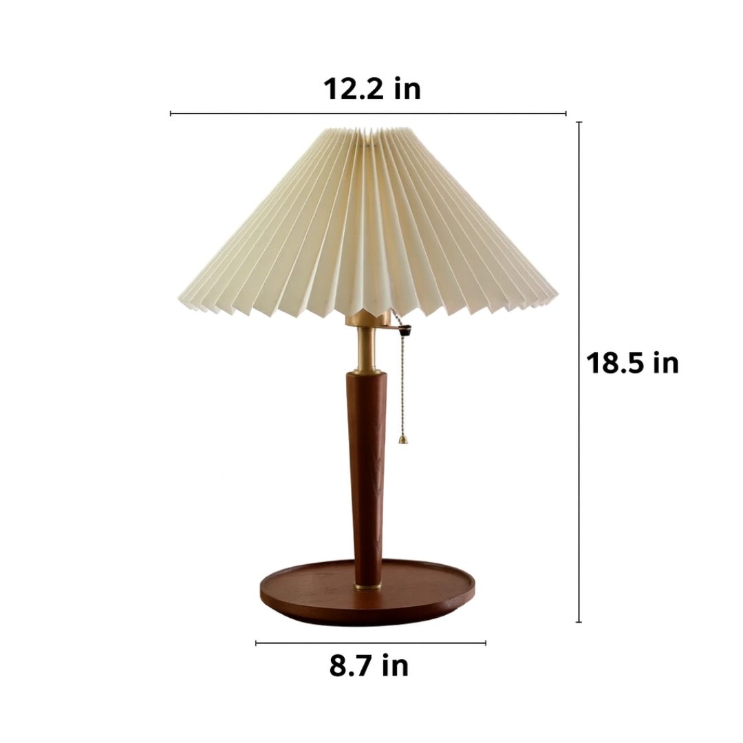 Retro Vienna Pleated Table Lamp 18.5in