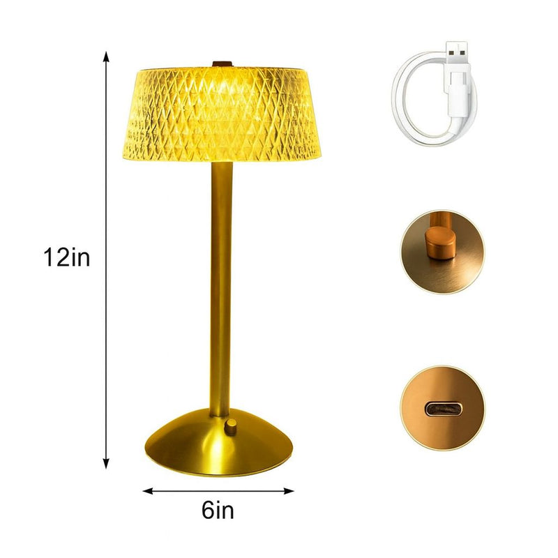 Luzzo Touch LED Table Lamp with USB – Modern Rechargeable Desk & Bedside Light