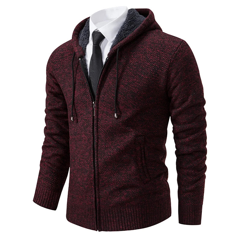 Men’s Fleece Jacket – Warm Stand Collar Zip-Up