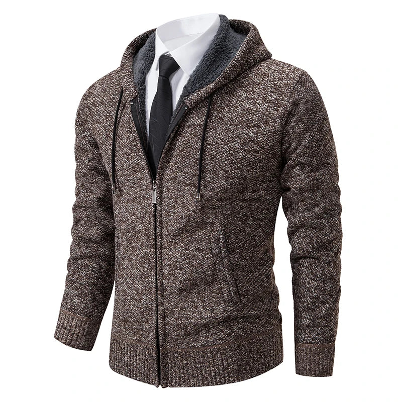Men’s Fleece Jacket – Warm Stand Collar Zip-Up