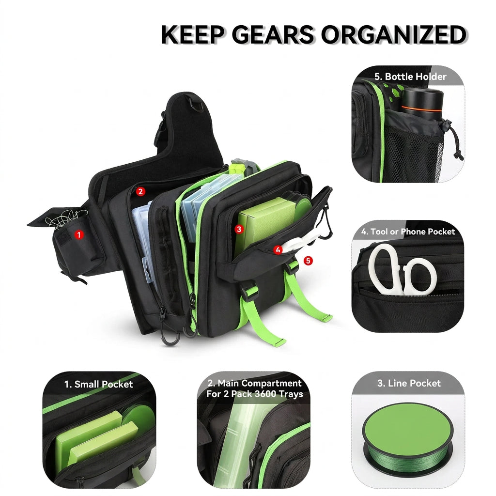 Fishing Tackle Bag – Large-Capacity Storage Backpack