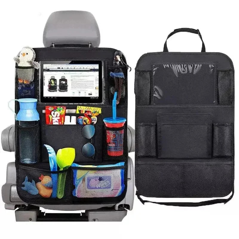 Multifunctional Car Seat Organizer – Oxford Fabric, Multi-Pocket & Tablet Holder