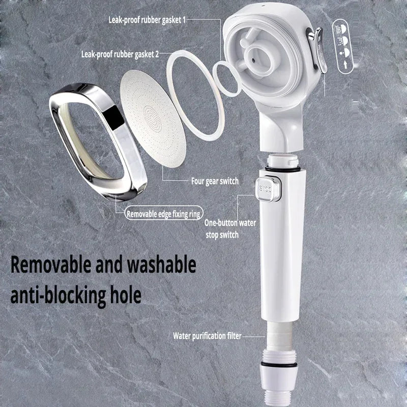 High Pressure 3-Mode Water-Saving Shower Head