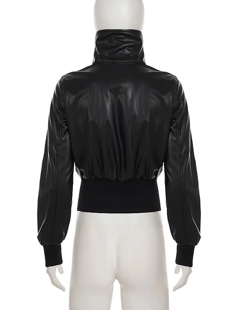 AltGoth PU Leather Jacket – Vintage Grunge, Emo & Harajuku Streetwear