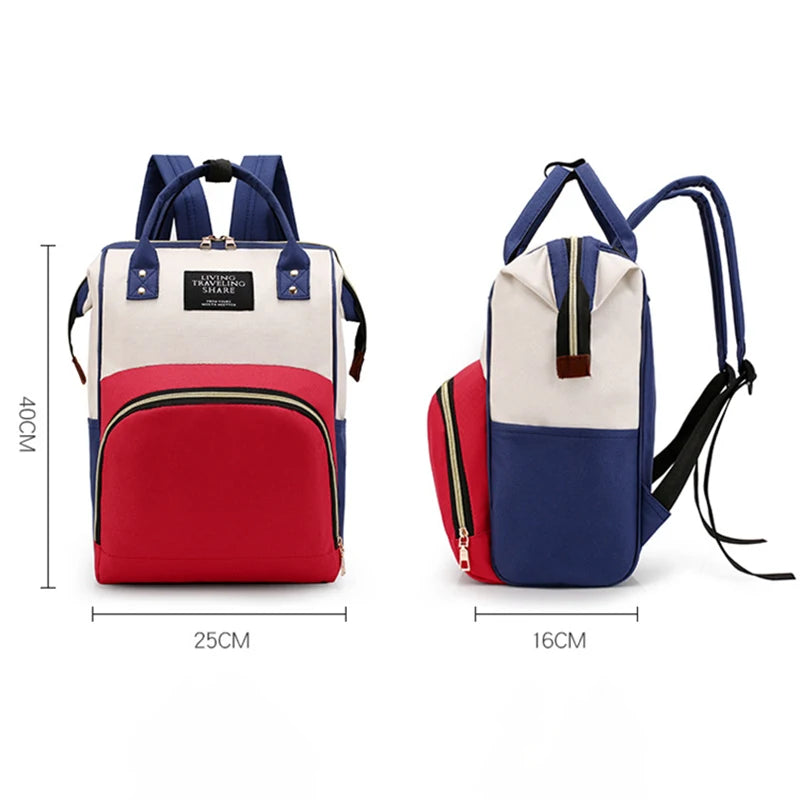 Large Canvas Maternity Bag – Insulated Bottle Storage & Travel Organizer