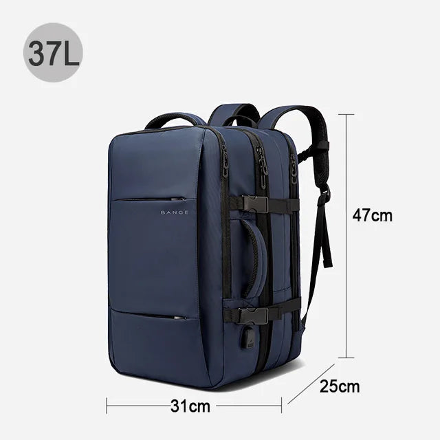 Expandable Travel Backpack for Men – Large Capacity 17.3" Laptop & Business Backpack