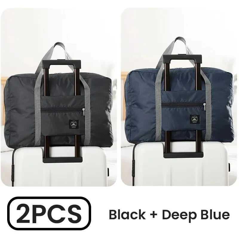 2-Pack Foldable Travel Duffel Bags – Large & Versatile